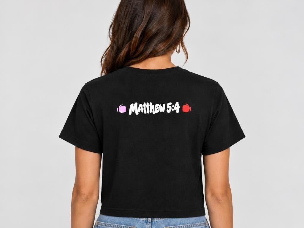 Women's Vintage Black Matthew 5:4 T-Shirt